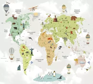 Фотообои Карта первооткрывателя 3х2,7