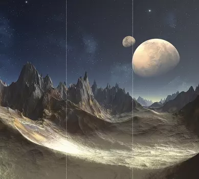 Фотообои Космический пейзаж 3х2,7