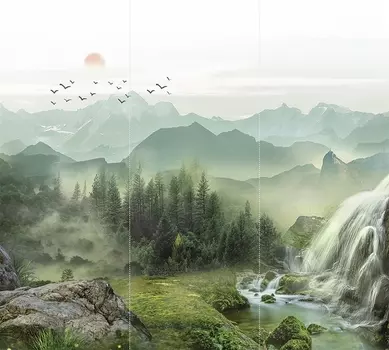 Фотообои Туманный рассвет 3х2,7