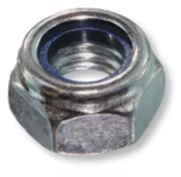 Гайка М20, DIN 985, с контрящим кольцом, цинк, прочн. 8, 6 шт.