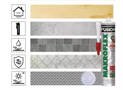 Герметик силиконовый Makroflex Fusion 280 мл прозрачный