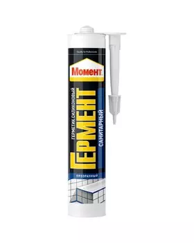 Герметик силиконовый Момент Гермент санитарный 280 мл, прозрачный