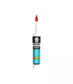 Герметик силиконовый санитарный Grover S300 прозрачный 280 мл