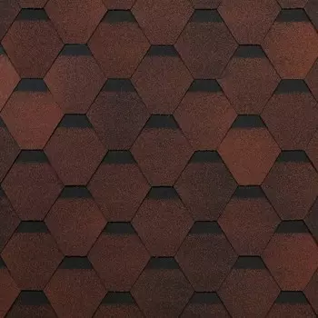 Гибкая черепица ТехноНИКОЛЬ Оптима красная, 3 м2