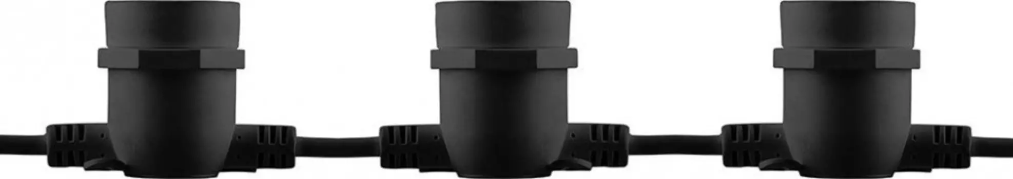 Гирлянда 230V 20 E27 черный, шаг 50cm, IP 65, 13м (3м сетевой шнур), CL50-13