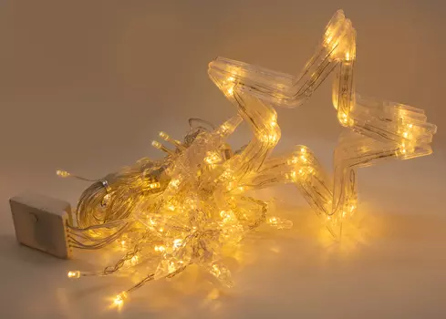 Гирлянда "Звезды"(6 больших звезд и 6 маленьких звездочек),IP20