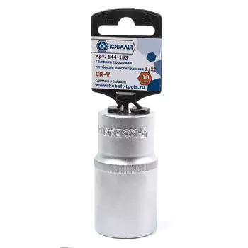 Головка торцевая глубокая Кобальт 1/2" 30 мм