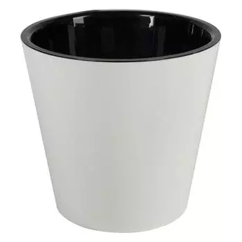 Горшок для цветов InGreen London D320 мм, 15,7л на колесиках, с дренажной вставкой белый