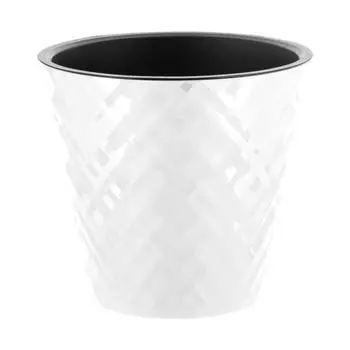 Горшок для цветов InGreen Manhattan D280мм, 11 л c дренажной вставкой, белоснежный жасмин