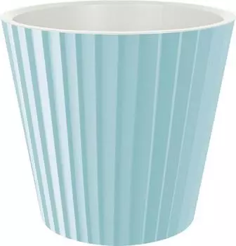 Горшок для цветов InGreen Sand D320мм, 15,8л c дренажной вставкой, на колесиках небесный