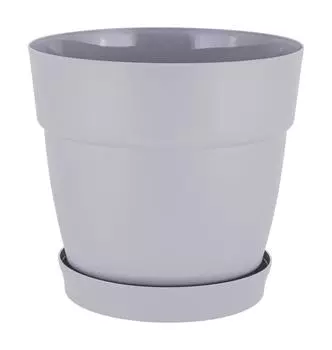 Горшок для цветов InGreen Villa de Fiori, фиксированный поддон, 20л, D360мм, на колесиках, утренний