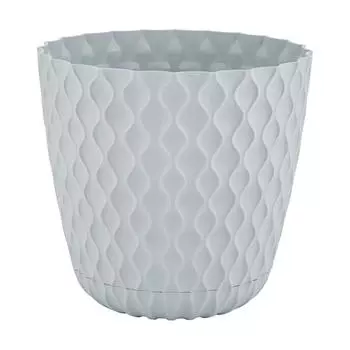 Горшок для цветов InGreen Wave с дренажной сеткой и съемным поддоном 10л, D270мм, утренний туман