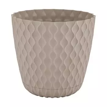 Горшок для цветов InGreen Wave с дренажной сеткой и съемным поддоном 10л, D270мм, французский платан