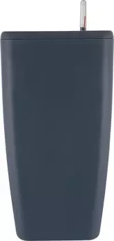 Горшок с автополивом InGreen Munchen 20л с внутренней вставкой 8л, квадратный, вулканический серый