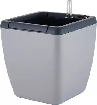 Горшок с автополивом InGreen Munchen 5л с внутренней вставкой 2,2л, квадратный, Утренний туман