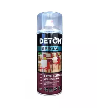 Грунт-эмаль для пластика "DETON SPECIAL" черный, аэрозоль 520 мл