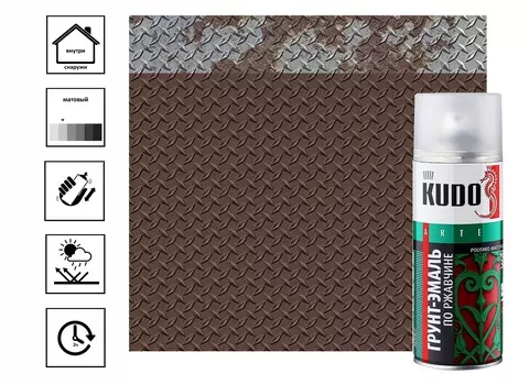 Грунт-эмаль по ржавчине шоколадная RAL 8017 520 мл.