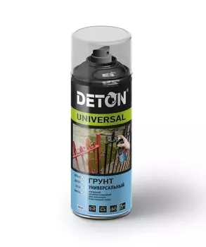 Грунт белый, алкидный "DETON UNIVERSAL" атмосферостойкий, аэрозоль 520 мл