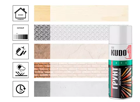 Грунт универсальный акриловый 520 мл, белый