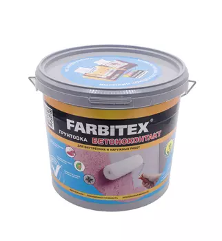 Грунтовка акриловая бетоноконтакт 3 кг FARBITEX