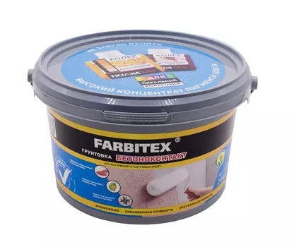 Грунтовка акриловая бетоноконтакт 7 кг FARBITEX