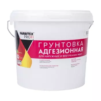 Грунтовка Farbitex Профи адгезионная, для декоративных покрытий с кварцевым наполнителем, 5 кг