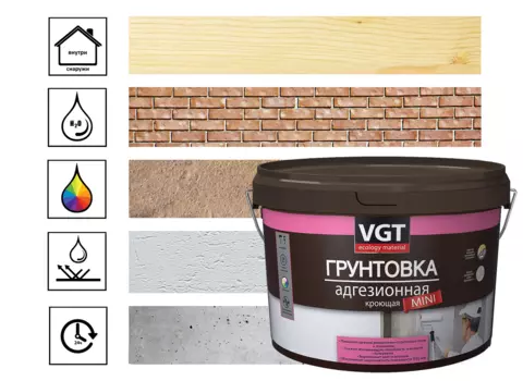 Грунтовка ВД-АК-0301 "Адгезионная" кроющая "mini",16.0 кг