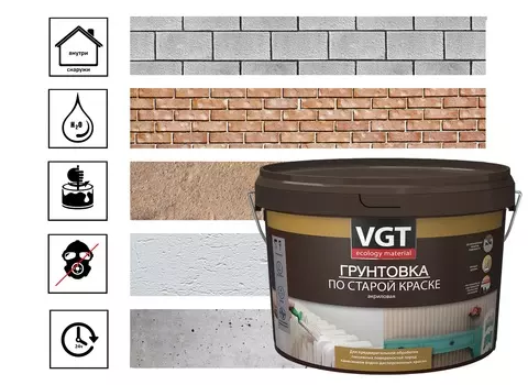 Грунтовка VGT ВД-АК-0301 по старой краске 10кг