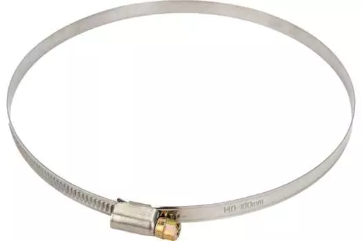Хомут червячный нержавеющей сталь 140-160 мм (6 1/4"), винт