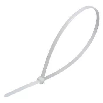 Хомут нейлоновый STEKKER 3,6x250 мм, d пучка max 65 мм, нагрузка 18 кг, белый (100шт в упак)