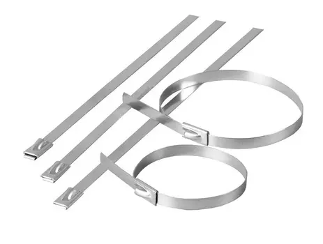 Хомут стальной STEKKER 4,6х400мм, d пучка max 121мм, нагрузка 50кг, серый (25шт в упак)