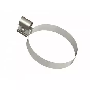 Хомут трубы металлический ТехноНИКОЛЬ Оптима ПВХ 120/80, дюбель L=140 мм, белый