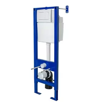 Инсталляция BERGES АТОМ 410 без унитаза, с кнопкой белой