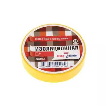 Изолента ПВХ Klebebander 15 х 10 желтая арт.ТIK552Т/200/5
