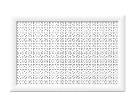 Экран для радиатора МДФ Stella Дамаско Белый 90х60 см