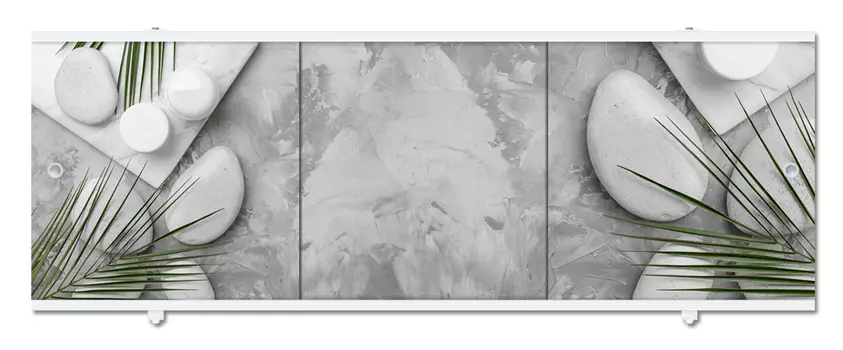 Экран «Premium Collection» Натуральность/Дзен 1680х560х34 /3 дверки/(рама:окрашенная алюминиевая, дв