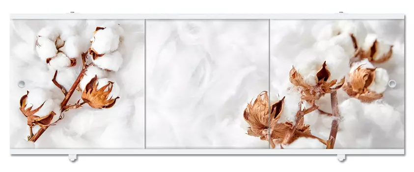 Экран «Premium Collection» Прохлада/Хлопок 1680х560х34 /3 дверки (рама - окрашенная алюминиевая, две