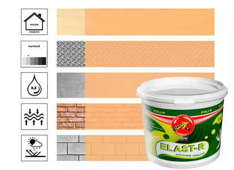 Эластичное покрытие elast -r песочный 3кг