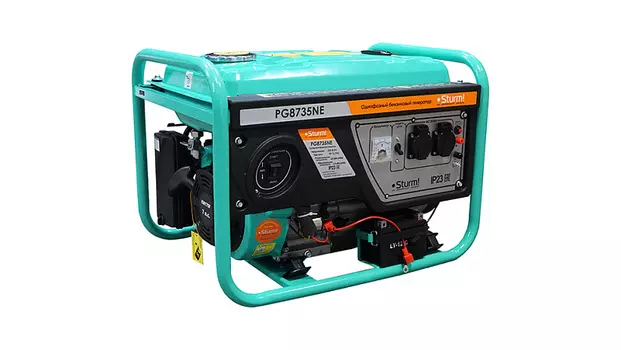 Электрогенератор Sturm!, 3500 ВА, эл/ручн старт, АКБ, бак 15 л, 44 кг