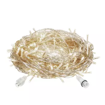 Электрогирлянда-конструктор "Нить" 48 теплых LED ламп (10 мигающих), VEGAS 24V прозрачный провод,