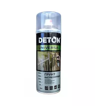 Эмаль акриловая "DETON UNIVERSAL"Грунт серый, акриловый "DETON UNIVERSAL" быстросохнущий, аэрозоль 520 мл