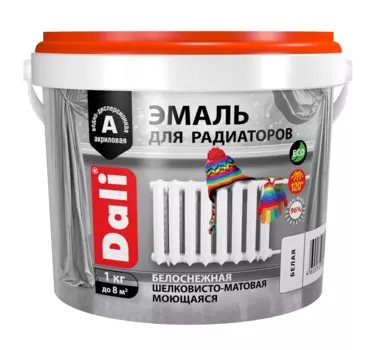 Эмаль для радиаторов Dali 1 кг, белый