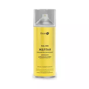 Эмаль Elcon аэрозольная универсальная акриловая RAL 1018 желтая глянцевая 520 мл