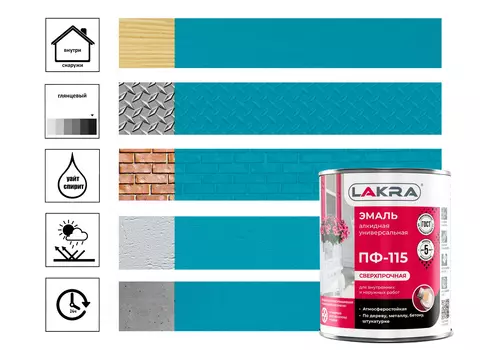 Эмаль Лакра ПФ-115, 1 кг, бирюза
