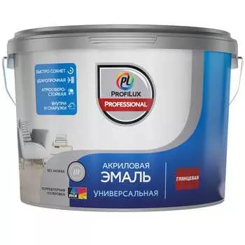 Эмаль Profilux Professional, акриловая, универсальная, глянцевая, база 3, 10 кг