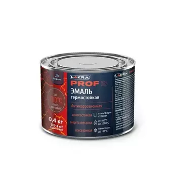 Эмаль термостойкая антикоррозионная Лакра PROF IT до 700С красно-коричневый 0,4 кг