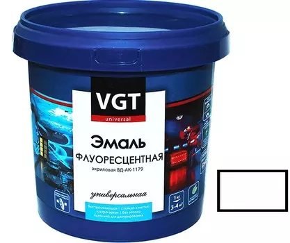 Эмаль универсальная флуоресцентная белая 1.0 кг