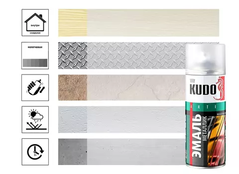 Эмаль универсальная хром 520 мл.