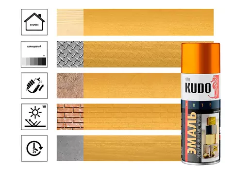 Эмаль универсальная хром зеркальный 520 мл.