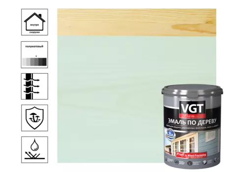 Эмаль ВД-АК-1179 по дереву и OSB "Профи" дымчато-голубая 1.0 кг